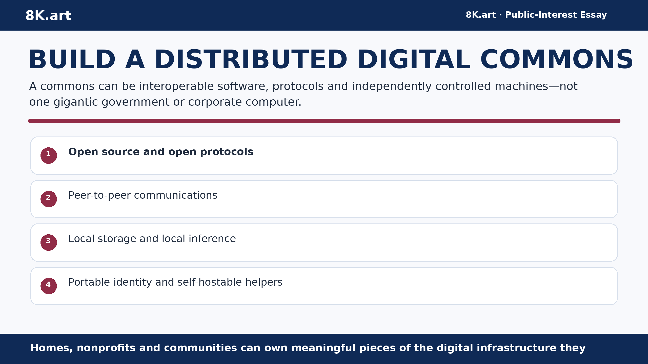 BUILD A DISTRIBUTED DIGITAL COMMONS