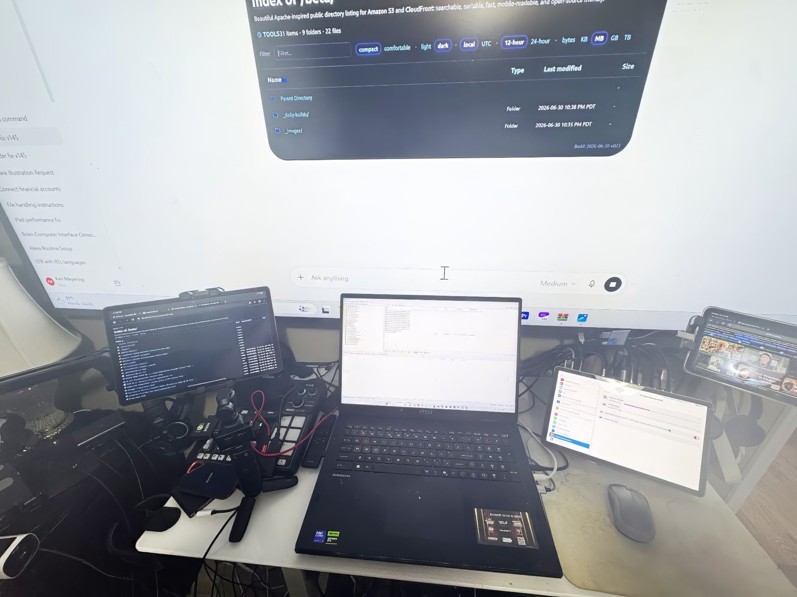 AI-assisted workstation and media studio