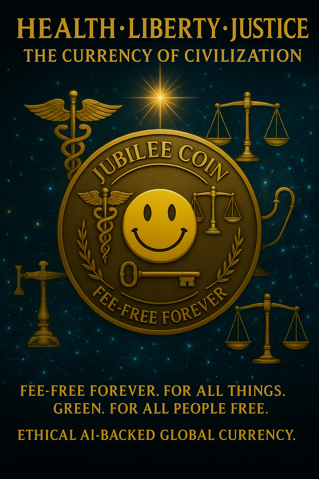 Health, liberty, justice currency metaphor